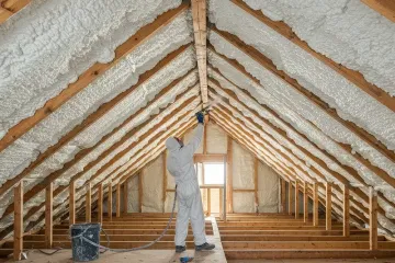 Attic Insulation: Spray Foam Installation for Energy Efficiency - Energy efficient home improvement, spray foam insulation, attic renovation, thermal barrier, professional insulation application
