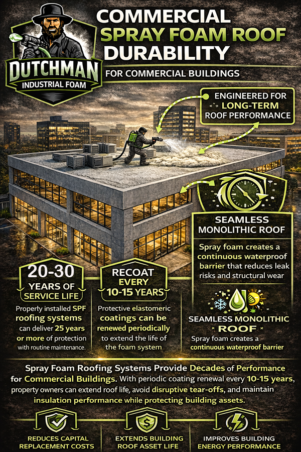 commercial spray foam roof durability